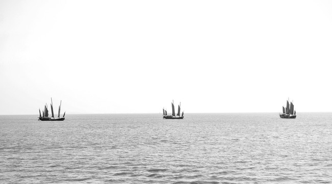 古代航海木船帆船
