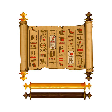 古埃及卷轴创意设计插图