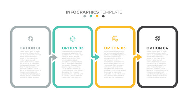 四选项信息图表创意设计模板