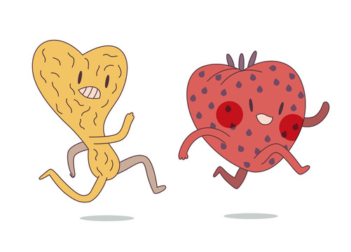 卡通水果创意设计插图