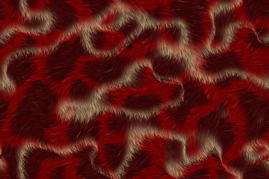 红色豹纹地毯迷彩纹理