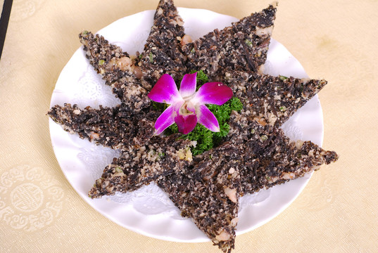 鲜虾紫菜烙