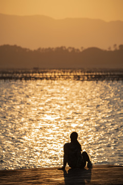 海的夕阳