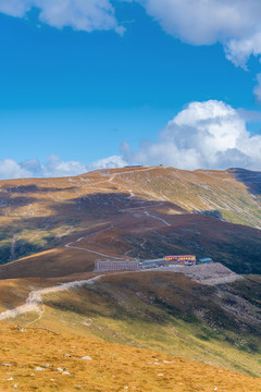 山西忻州五台山远眺北台顶风光