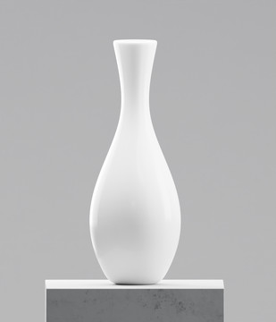 白色水滴形花瓶展示图