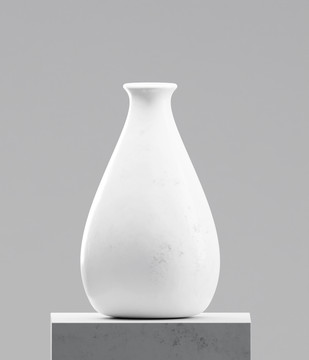 白色椭圆花瓶展示图