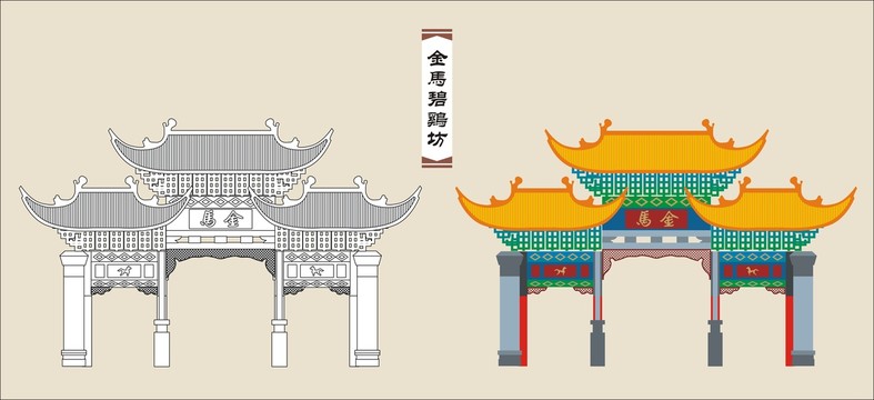 金马碧鸡坊