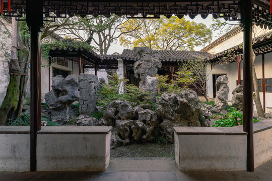 苏州留园园林景观建筑