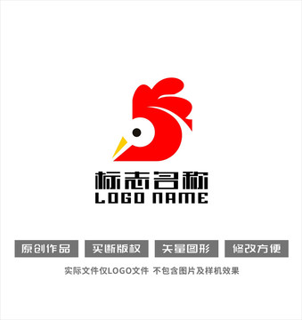 鸡标志logo