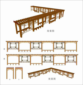 长廊亭子