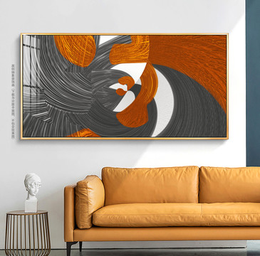抽象手绘北欧油画装饰画