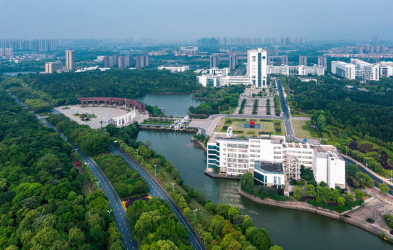 航拍南昌大学前湖校区