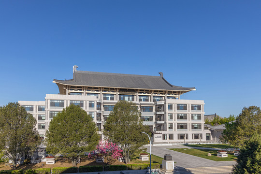 从地学楼俯瞰北京大学图书馆