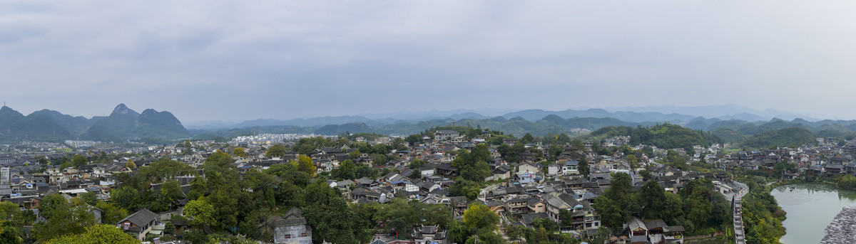 贵州青岩古镇全景图