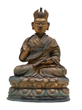 清藏族第七世噶玛巴确札嘉措铜像