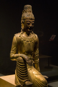 洛阳博物馆清代鎏金铜菩萨