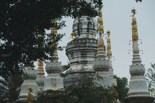 少数民族东南亚泰国佛教佛塔建筑