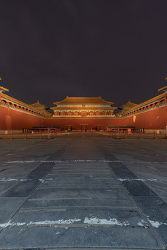 北京故宫午门夜景