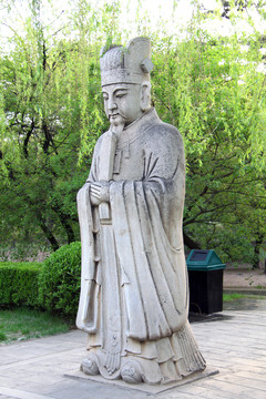 北京昌平明十三陵神道石像生文臣