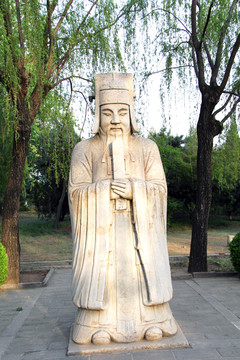 北京昌平明十三陵神道石像生勋臣