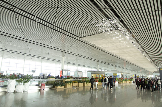 天津滨海国际机场候机大厅