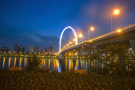 柳州白沙大桥夜景