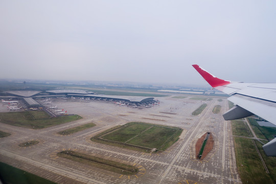 俯视天津滨海国际机场