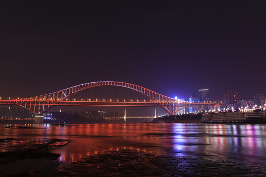 都市风光大桥夜景