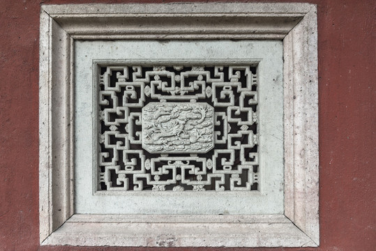 中式建筑雕塑雕花龙雕刻