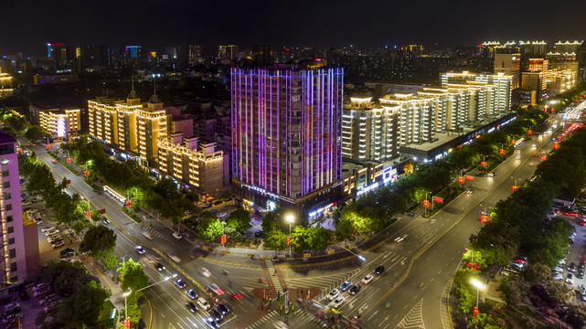 山西运城城市夜景