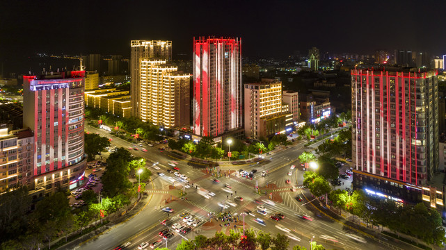 山西运城城市夜景