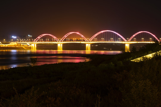 安康汉江公园夜景