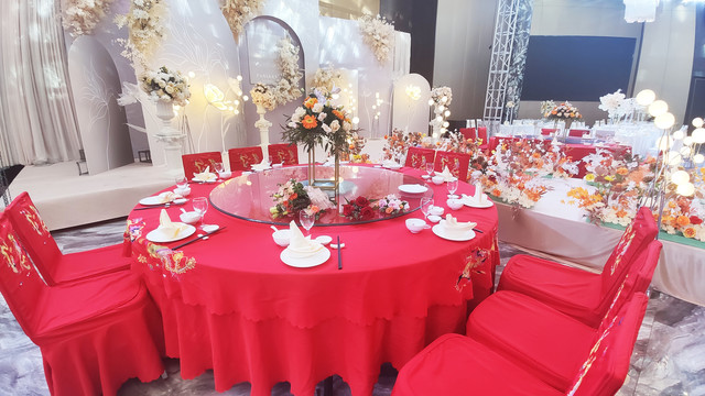 婚宴红桌布
