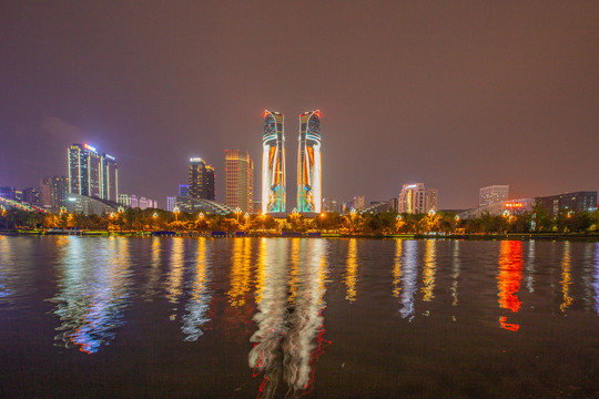 成都高新区交子公园夜景