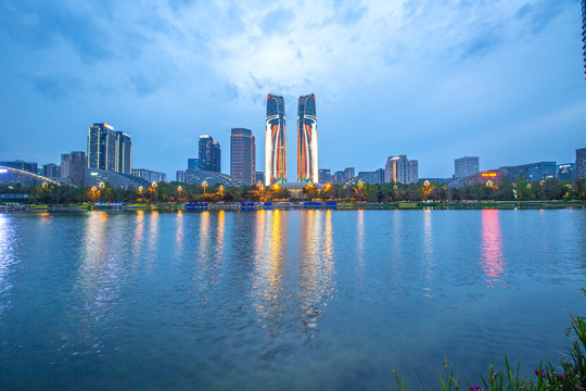 成都高新区交子公园夜景