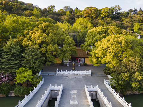 航拍南通狼山风景区