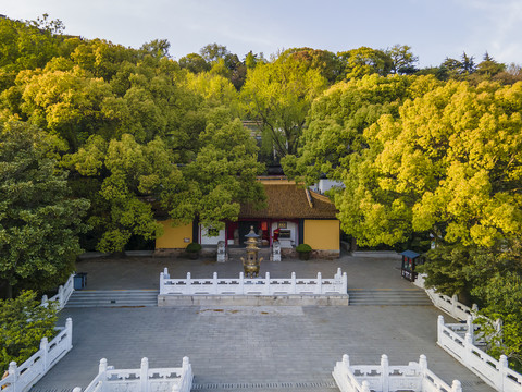 航拍南通狼山风景区