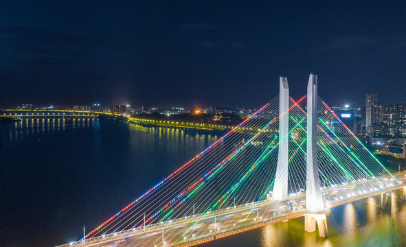 惠州市合生大桥与惠州大桥夜景