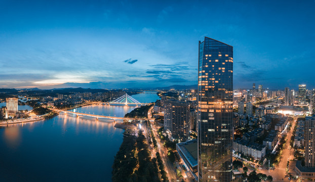 惠州市合生大桥与惠州大桥夜景