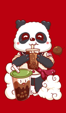 熊猫奶茶IP形象