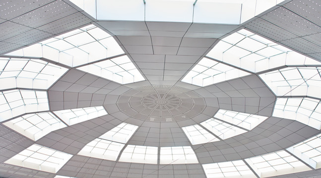建筑现代格子玻璃圆顶