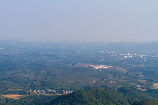 防城港望州顶群山风光