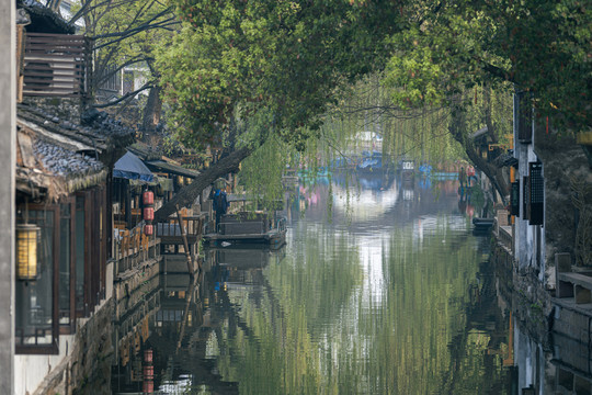 周庄古镇清晨风景