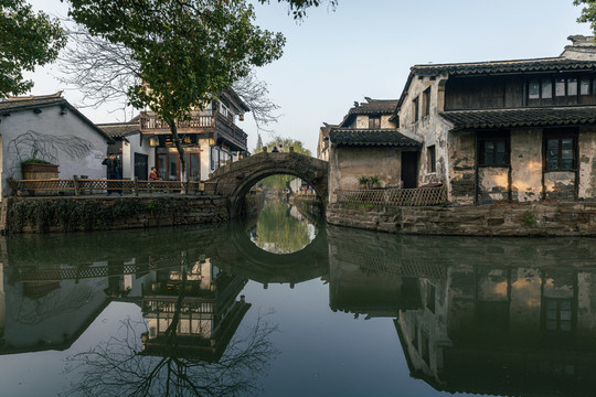 周庄古镇清晨风景