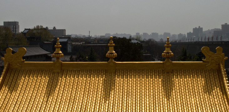 西安广仁寺金顶外景