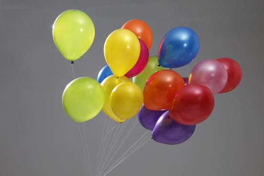 彩色气球的股票图像