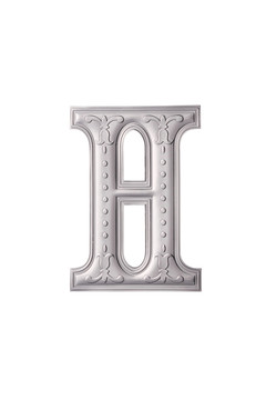 银色字母h的股票图像