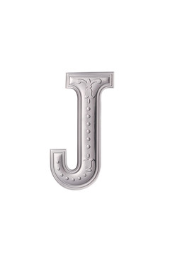 银色字母j的股票图像