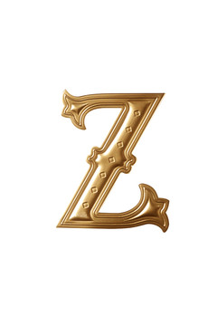 金色字母z的剪切路径