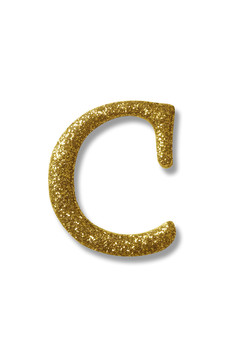 金色字母c的剪切路径